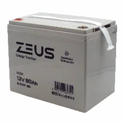 Аккумулятор ZEUS 6-EVF-80 (12V80Ah) тяговый Фото 1