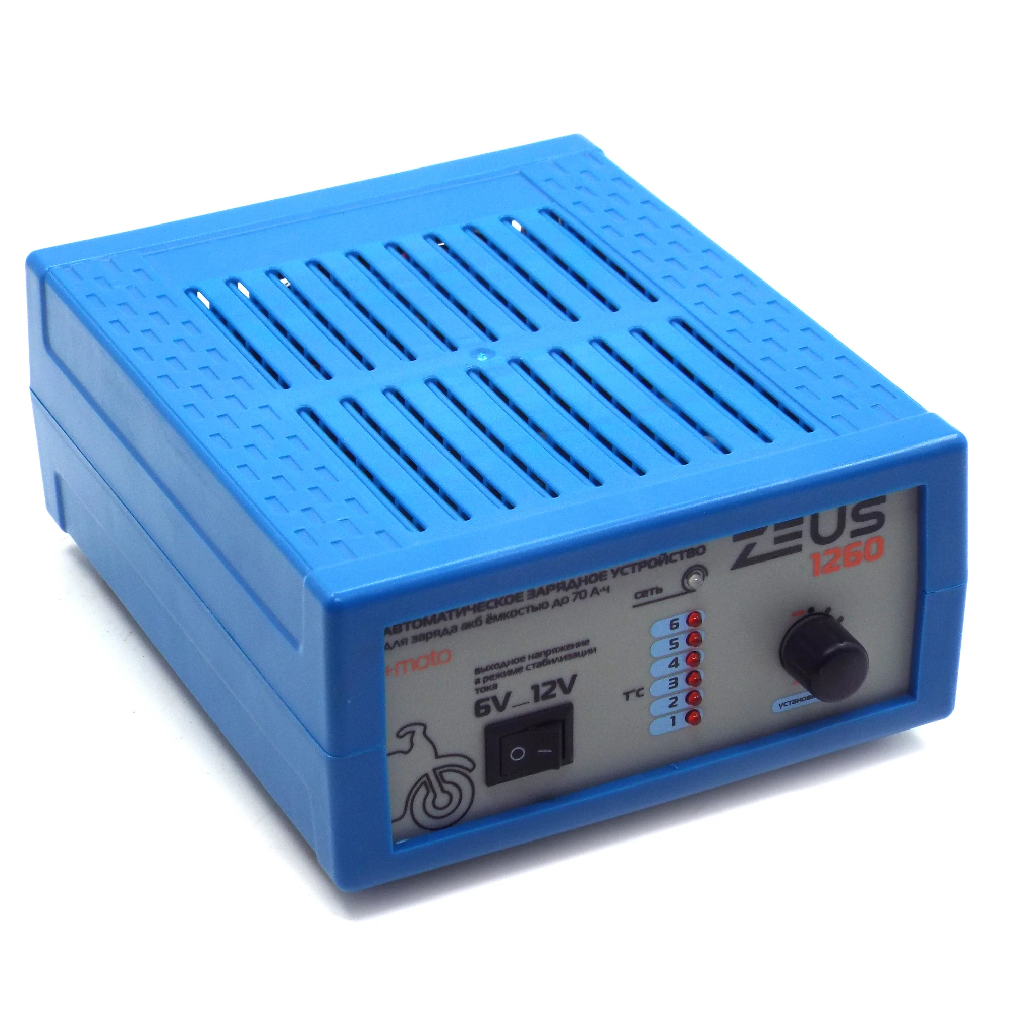 Зарядное устройство ZEUS 1260 6В/12В 6А (автомат.) Фото 1