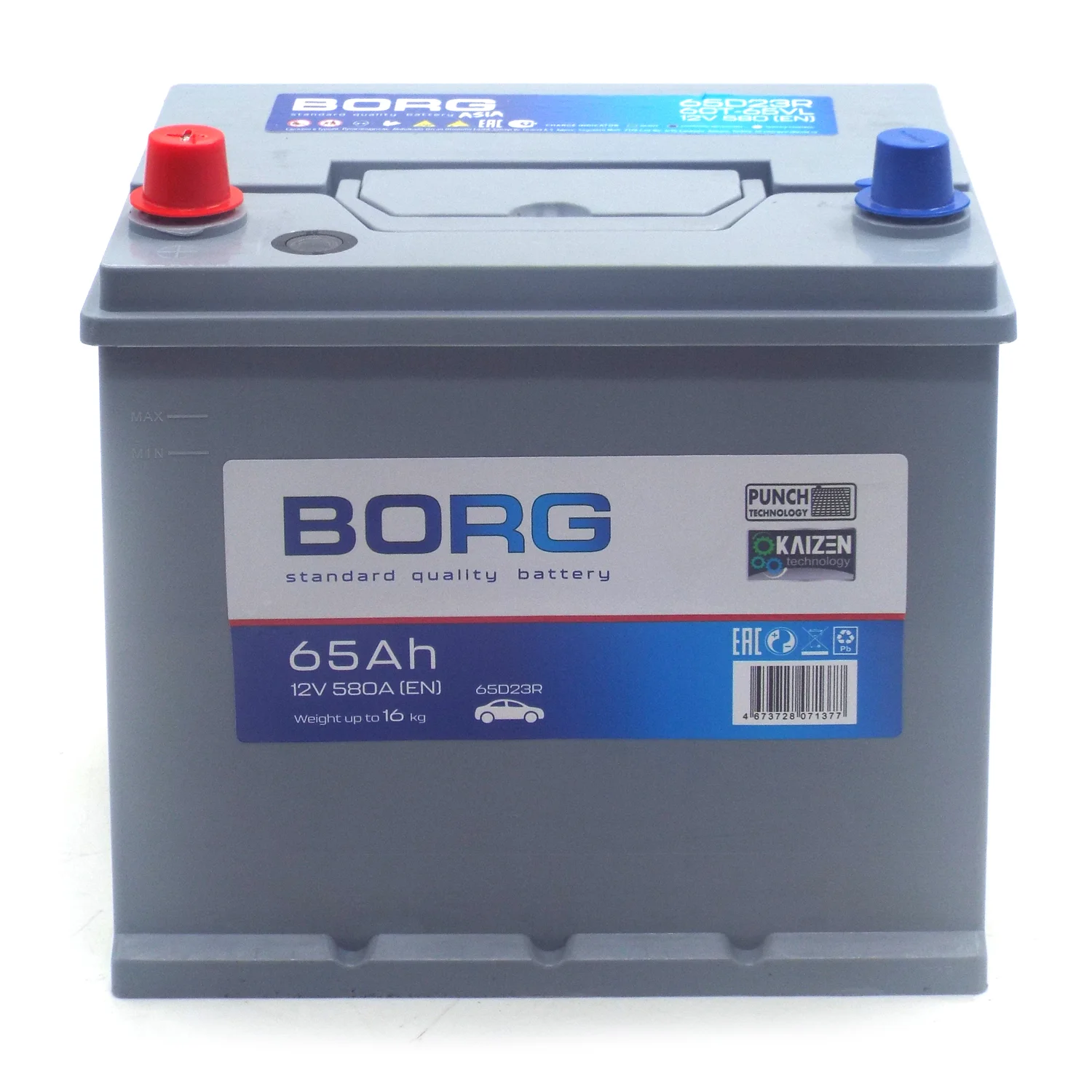 Аккумулятор BORG Standard Asia 65D23R 65 Ач п.п. (ТУРЦИЯ) Фото 1