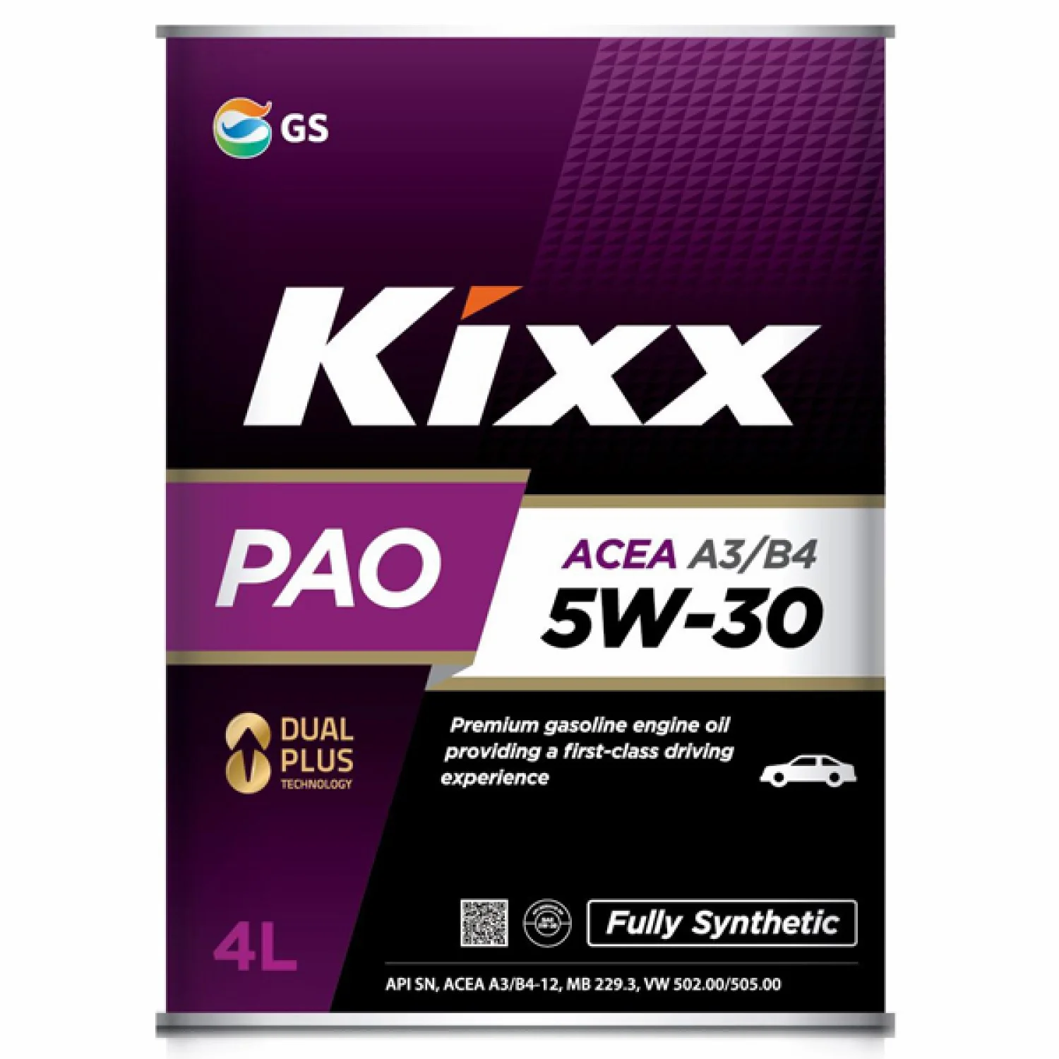 Масло моторное KIXX PAO А3/В4 5W-30, 4л