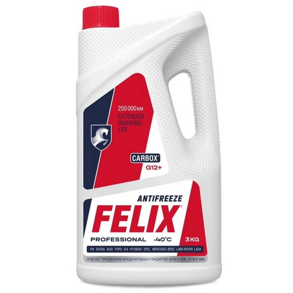 Антифриз FELIX Carbox G12+ красный, 3кг