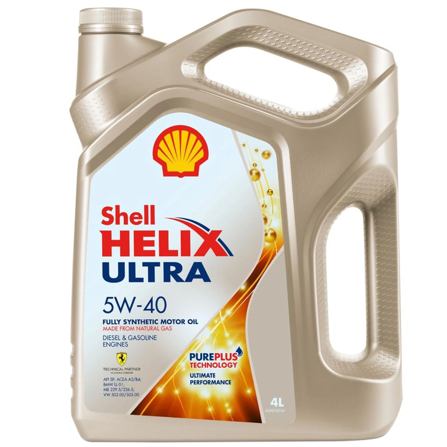 Масло моторное SHELL Helix Ultra 5W-40, 4л Фото 1