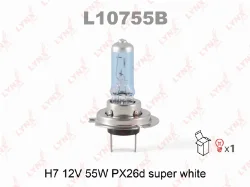 Лампа галогенная H7 12V 55W PX26d Super White LYNX L10755B Фото 1