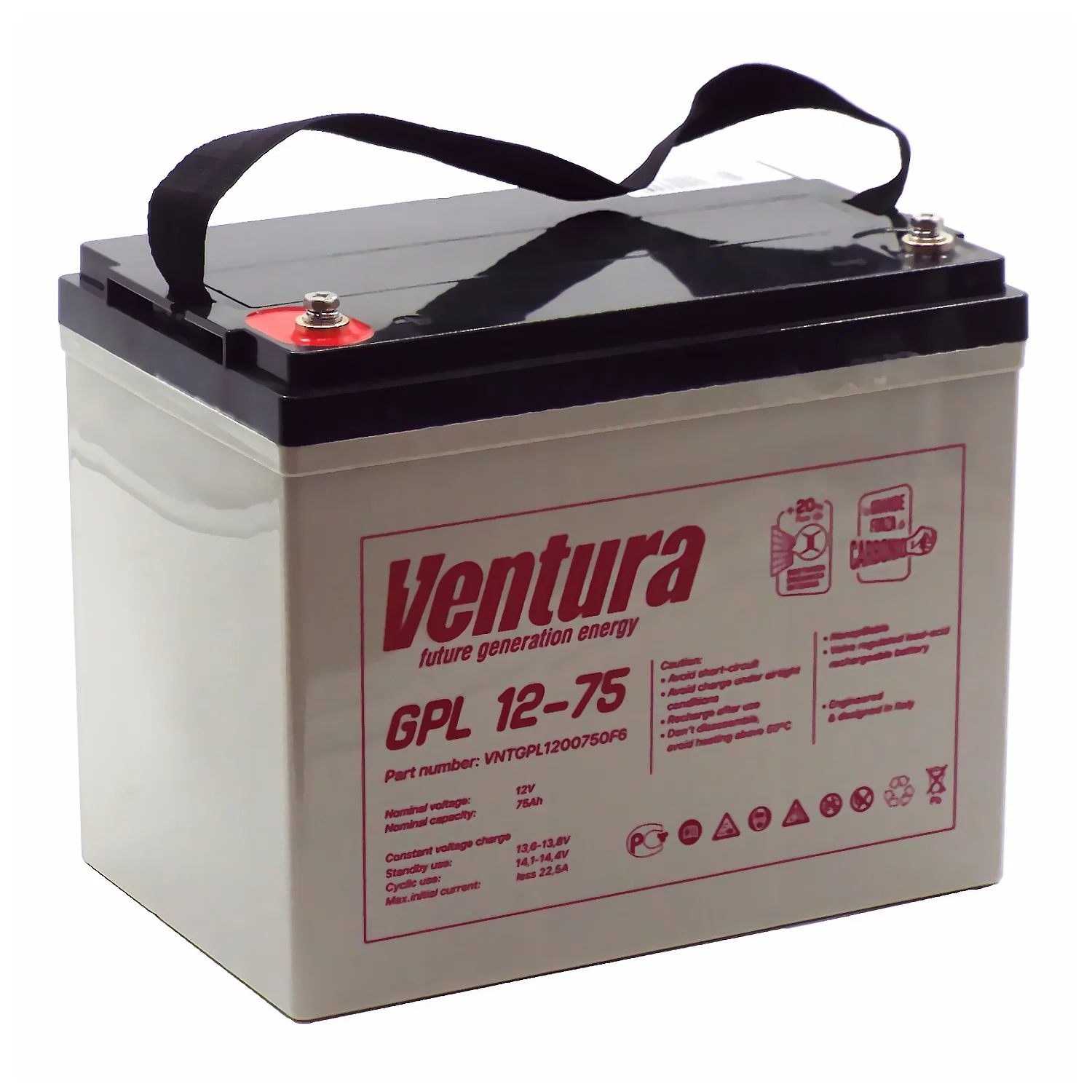 Аккумулятор Ventura GPL 12-75 (универсальный) Фото 1