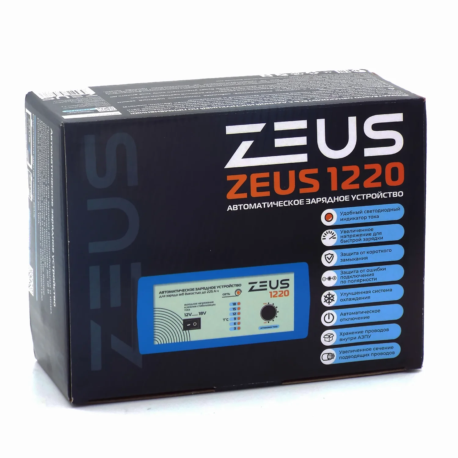 Зарядное устройство ZEUS 1220 12В/18В 18А (авт./ручн.) Фото 1