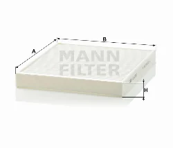 Фильтр салонный MANN CU2757 (GB-9875, LAC-1501, SA1104) OPEL Astra G / Zafira B Фото 1