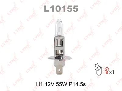 Лампа галогенная H1 12V 55W P14.5s LYNX L10155 Фото 1