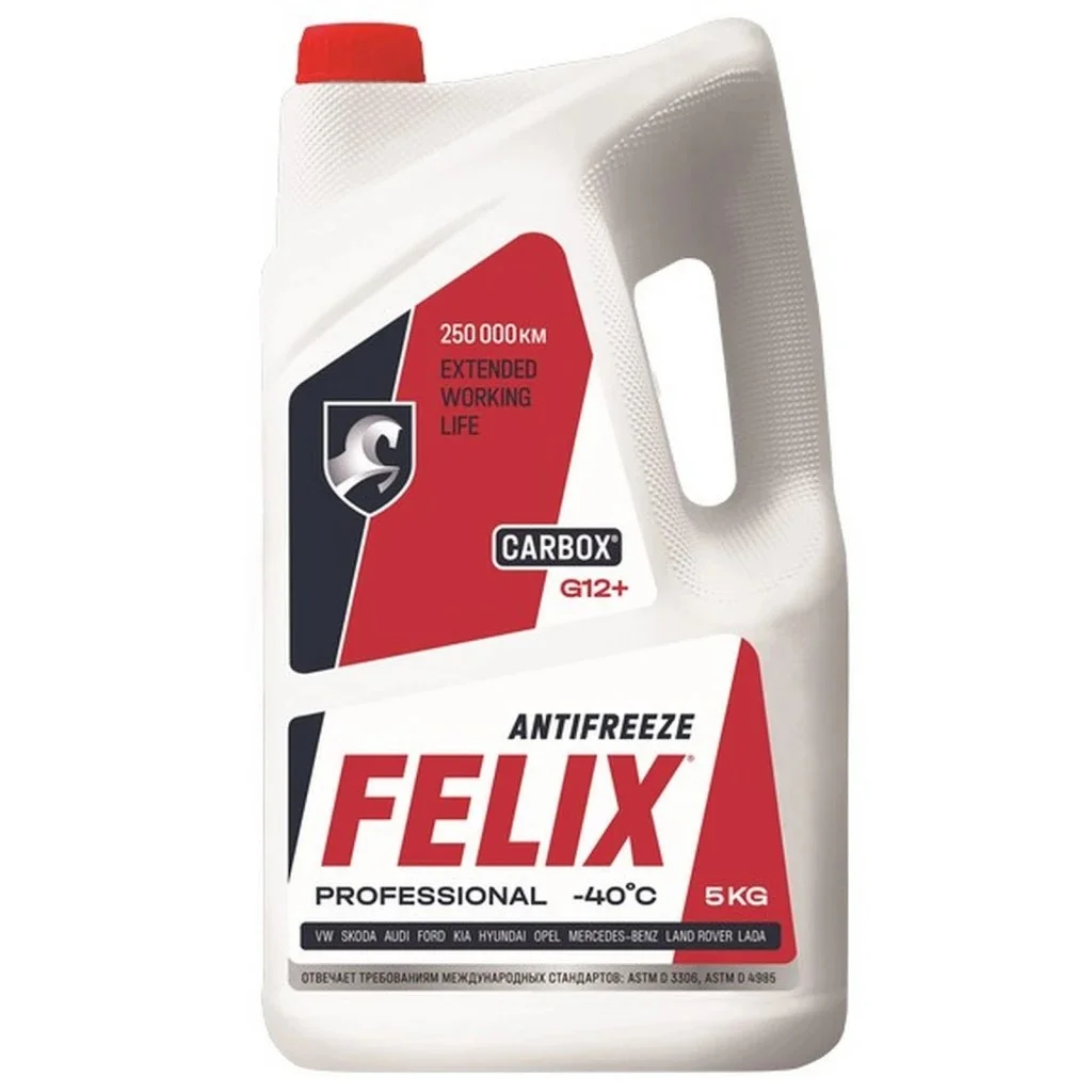 Антифриз FELIX Carbox G12+ красный, 5кг