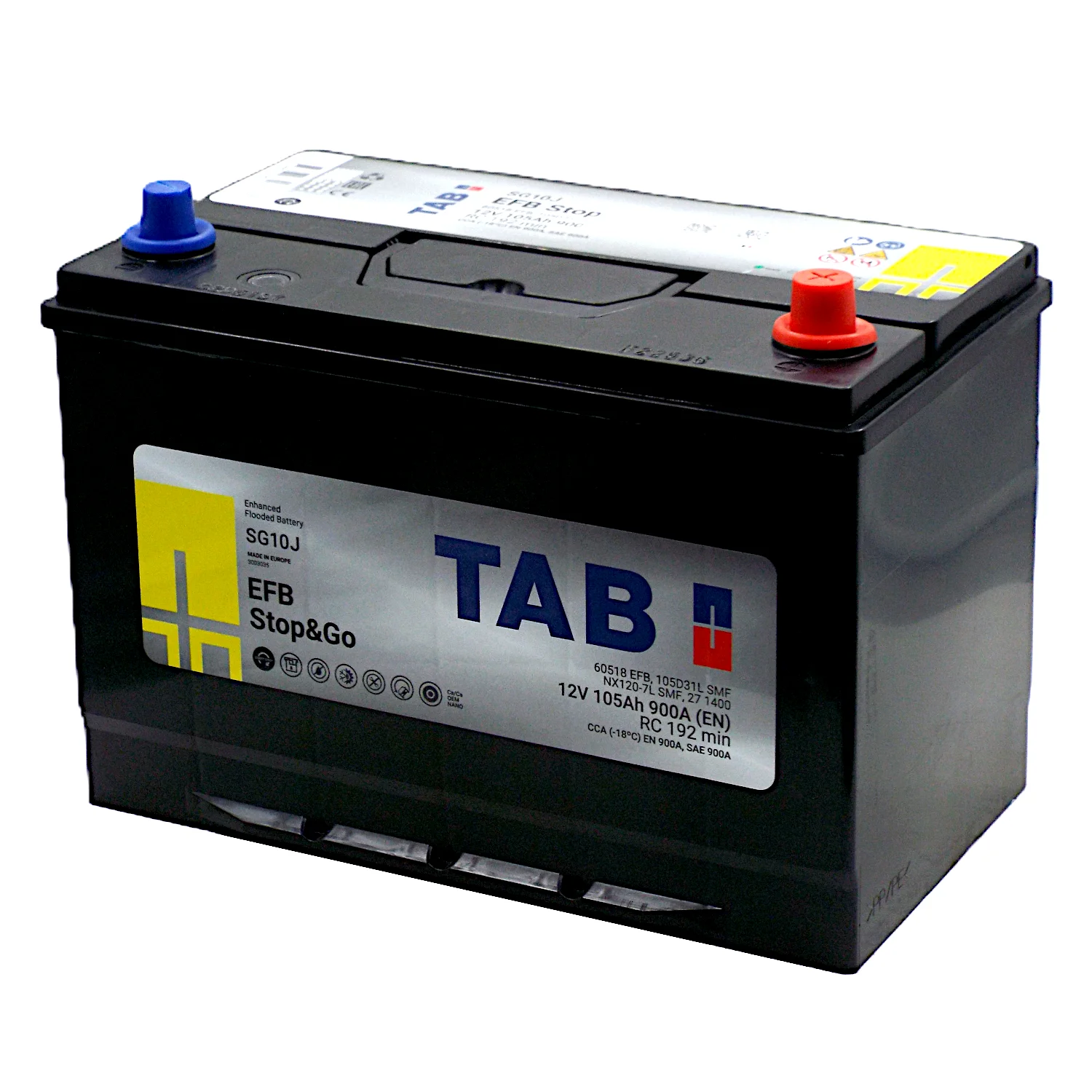 Аккумулятор TAB EFB SG10J Asia 105 Ач о.п. Фото 1