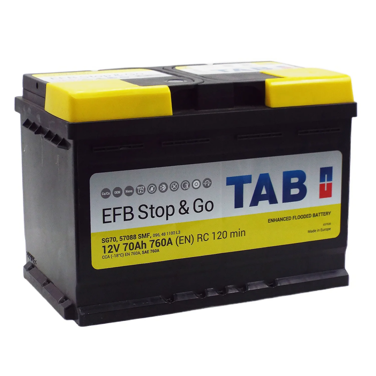 Аккумулятор TAB EFB SG70 70 Ач о.п. Фото 1