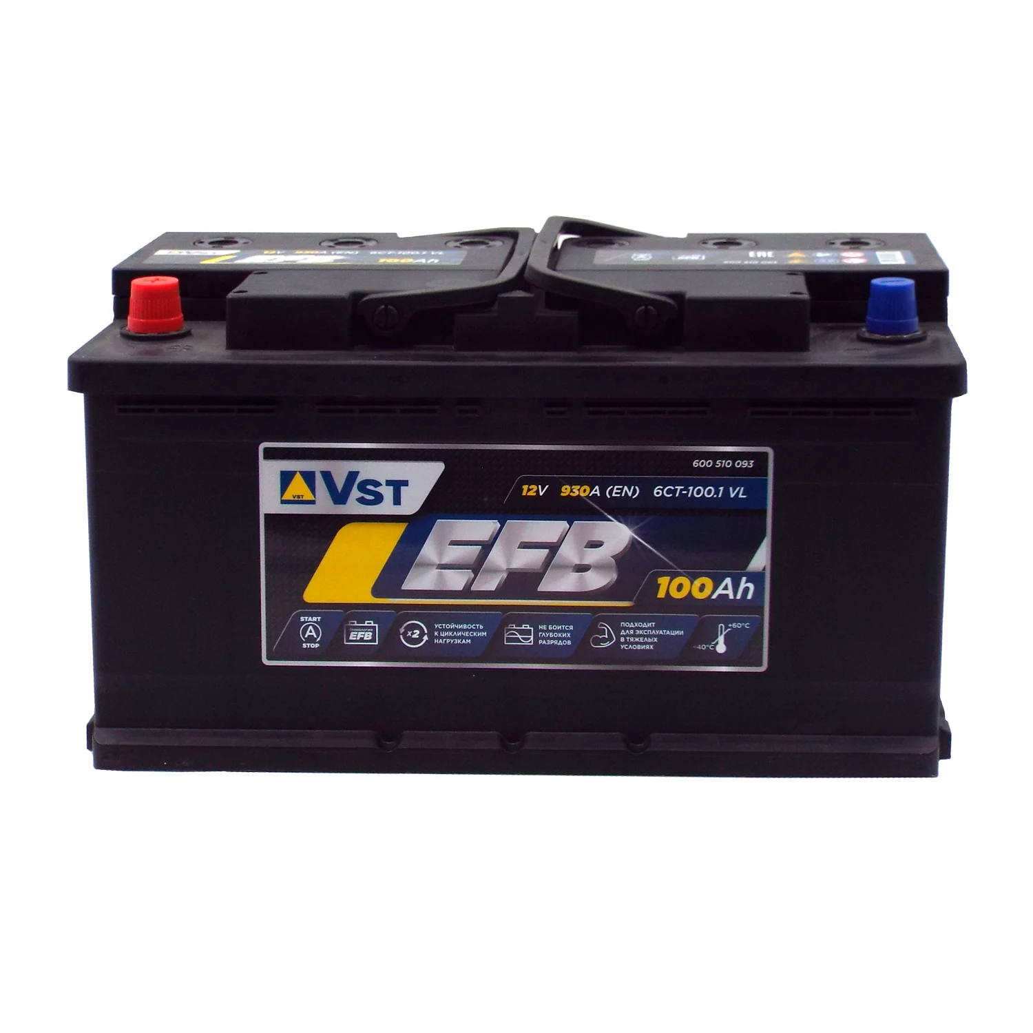 Аккумулятор VST EFB 100 Ач п.п. Фото 1