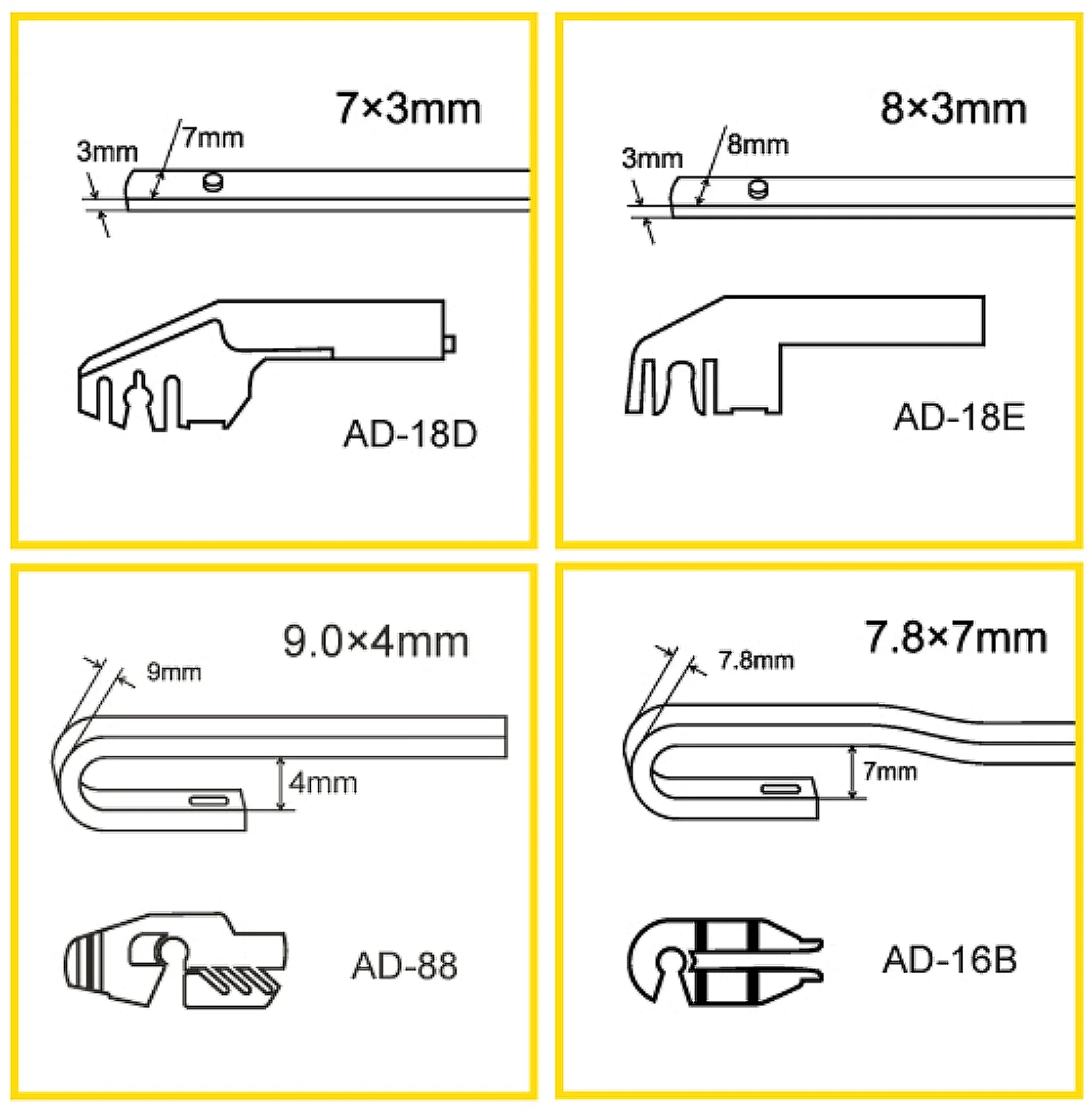 Щетка стеклоочистителя бескаркасная HOFER 26