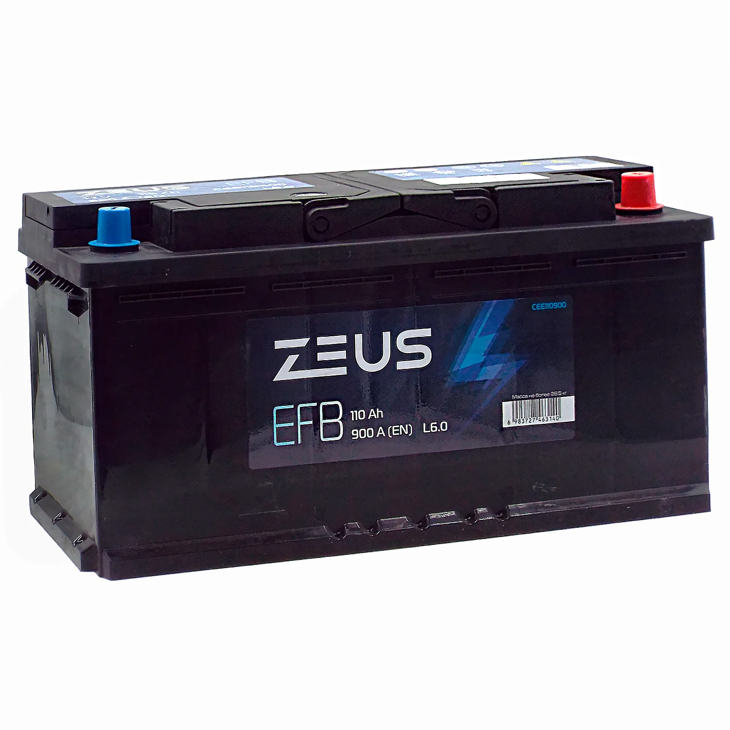 Аккумулятор ZEUS EFB 110 Ач о.п. Фото 1