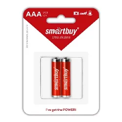 Батарейка Smartbuy Ultra AAA LR03 1.5V BL*2 Фото 1