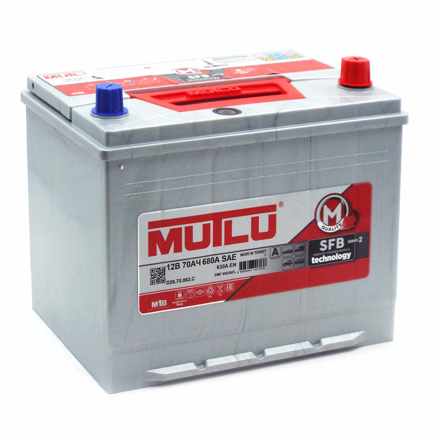Аккумулятор MUTLU SFB ASIA 80D26L 70 Ач о.п. Фото 1