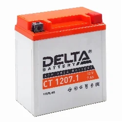 Аккумулятор DELTA СТ 1207.1 AGM 7 Ач о.п. (YTX7L-BS) Фото 1