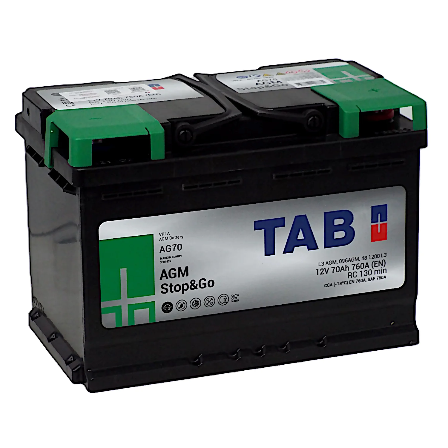 Аккумулятор TAB AGM 70 Ач о.п. Фото 1