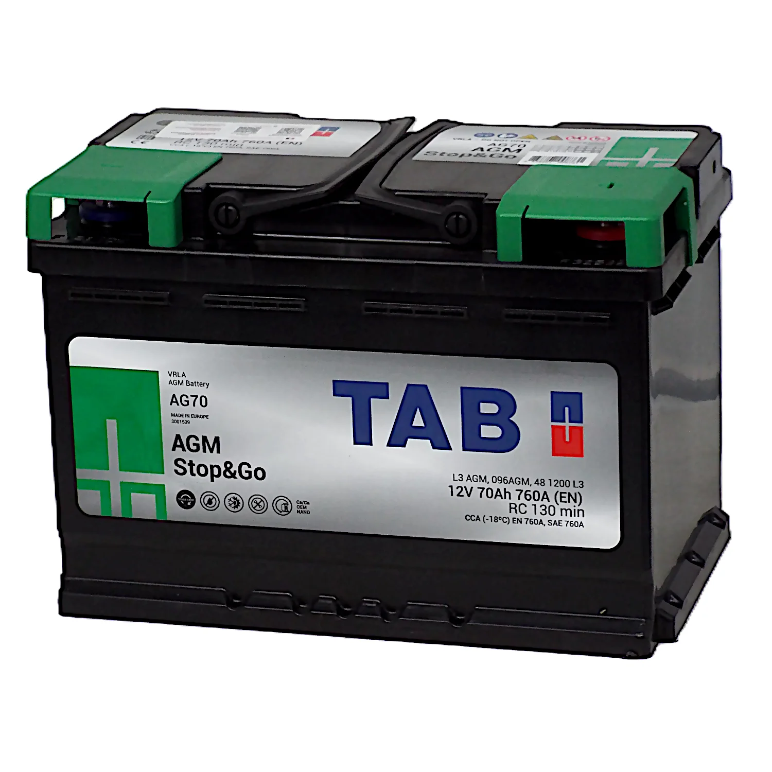 Аккумулятор TAB AGM 70 Ач о.п. Фото 1