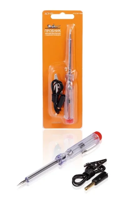 Индикатор напряжения бортовой сети 6/12/24 В AIRLINE пластик/металл L=140 мм Фото 1