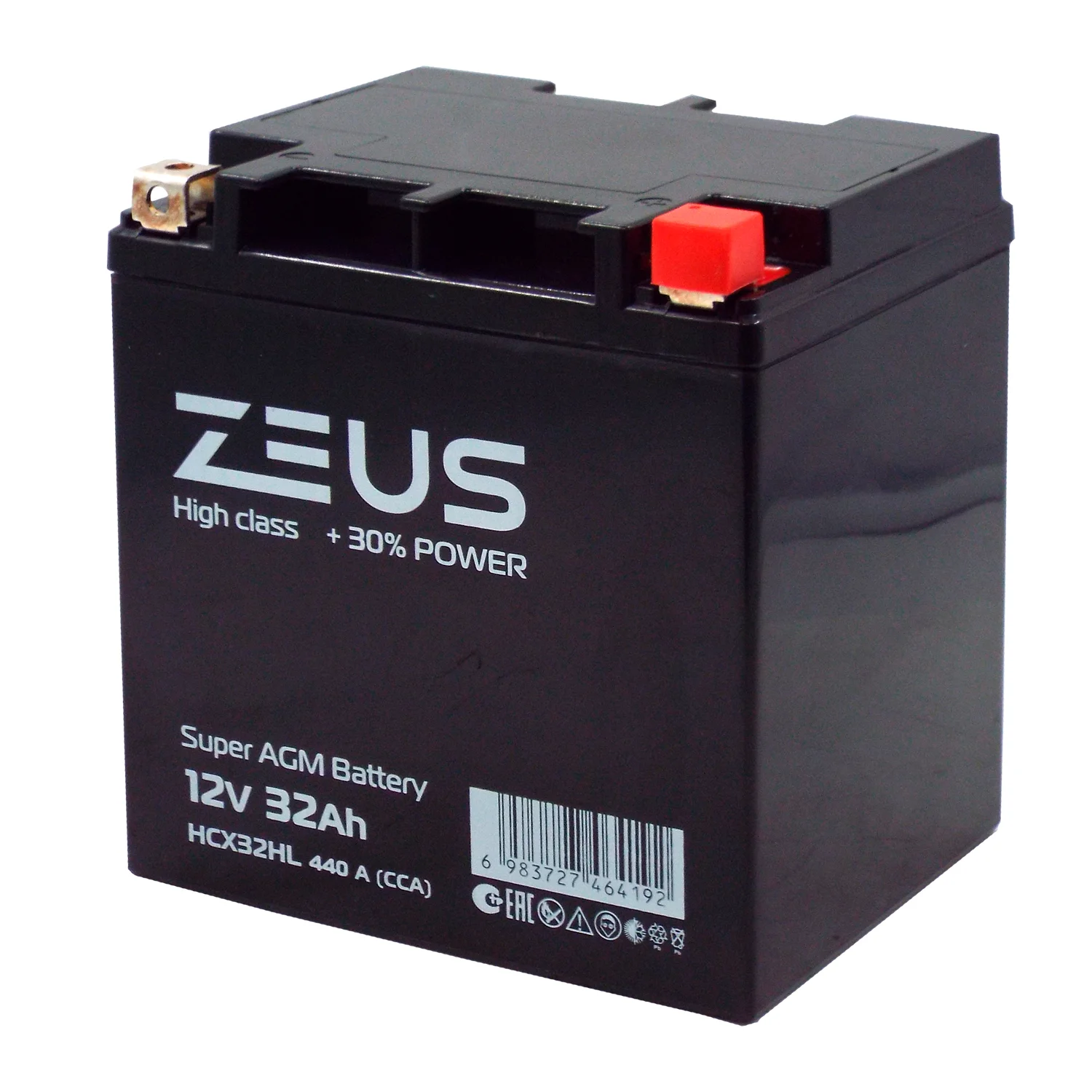 Аккумулятор ZEUS HIGH CLASS AGM 32 Ач о.п. (HCX32HL) Фото 1