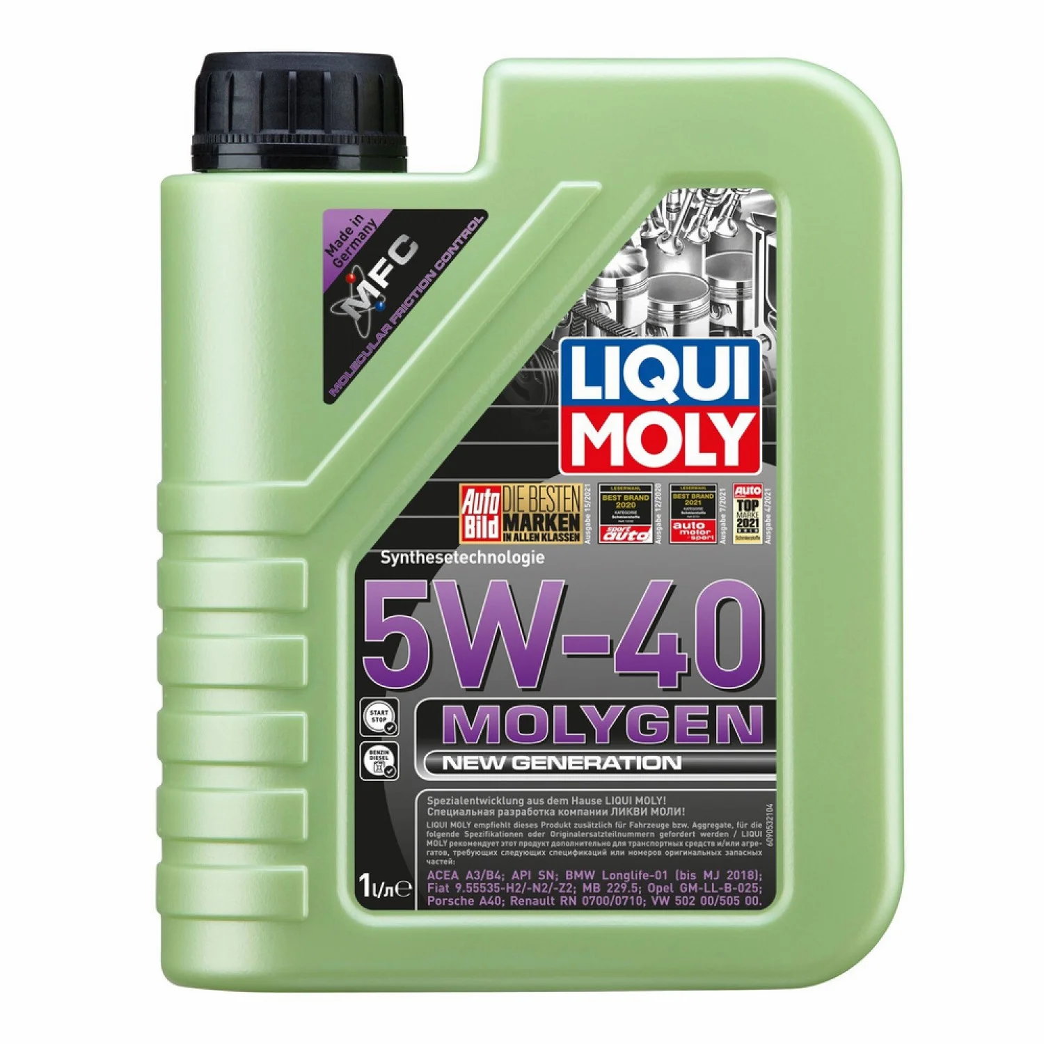 Масло моторное LIQUI MOLY Molygen New Generation 5W-40, 1л