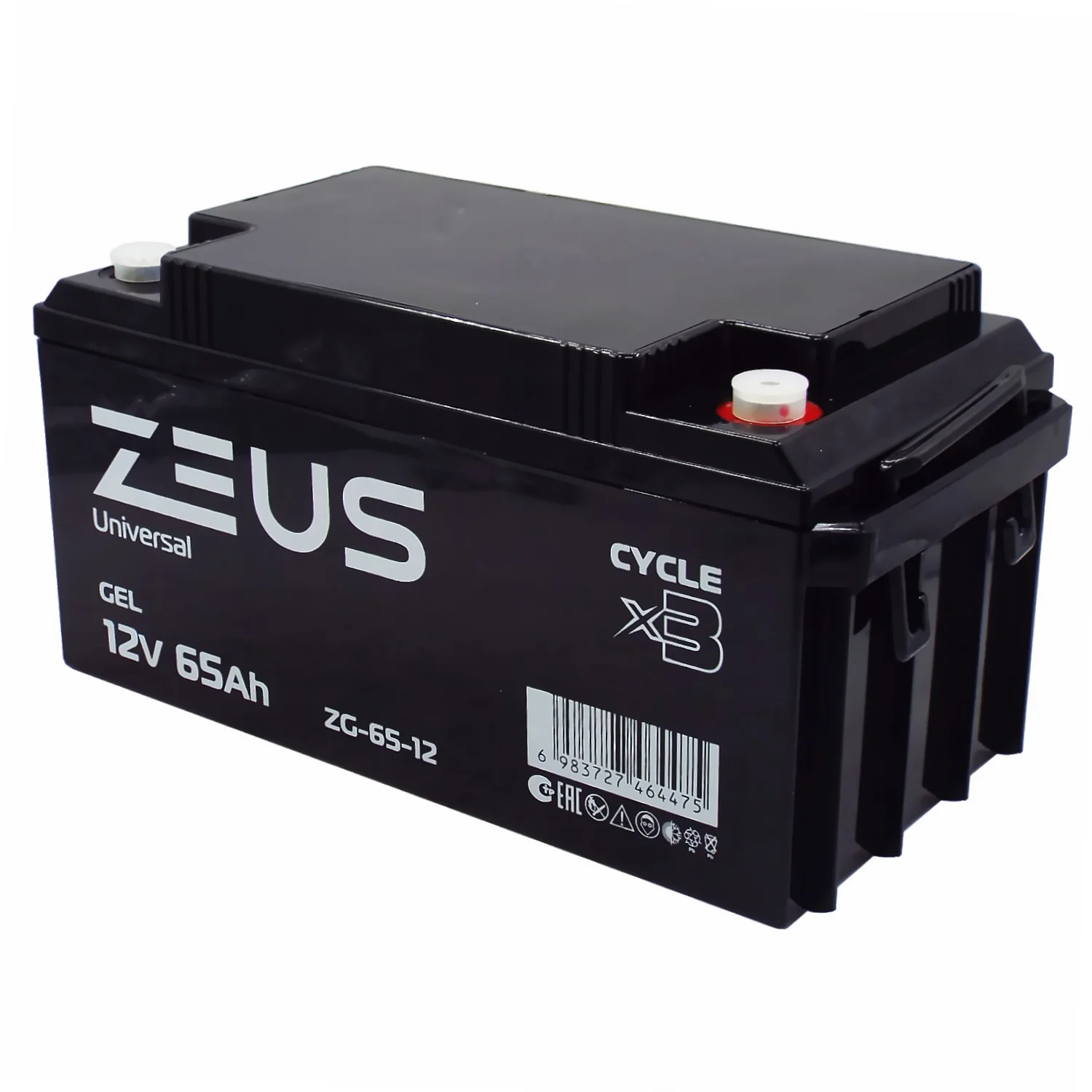 Аккумулятор ZEUS ZG-65-12 GEL (12V65Ah) универсальный Фото 1