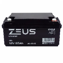 Аккумулятор ZEUS ZG-65-12 GEL (12V65Ah) универсальный Фото 1