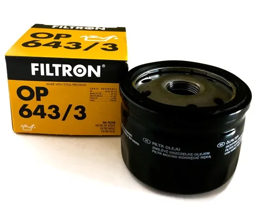Фильтр масляный FILTRON OP643/3 (W75/3, GB-1179, LC-1400, SM142) RENAULT / NISSAN Фото 1