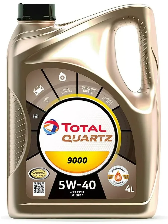 Масло моторное TOTAL Quartz 9000 5W-40, 4л Фото 1