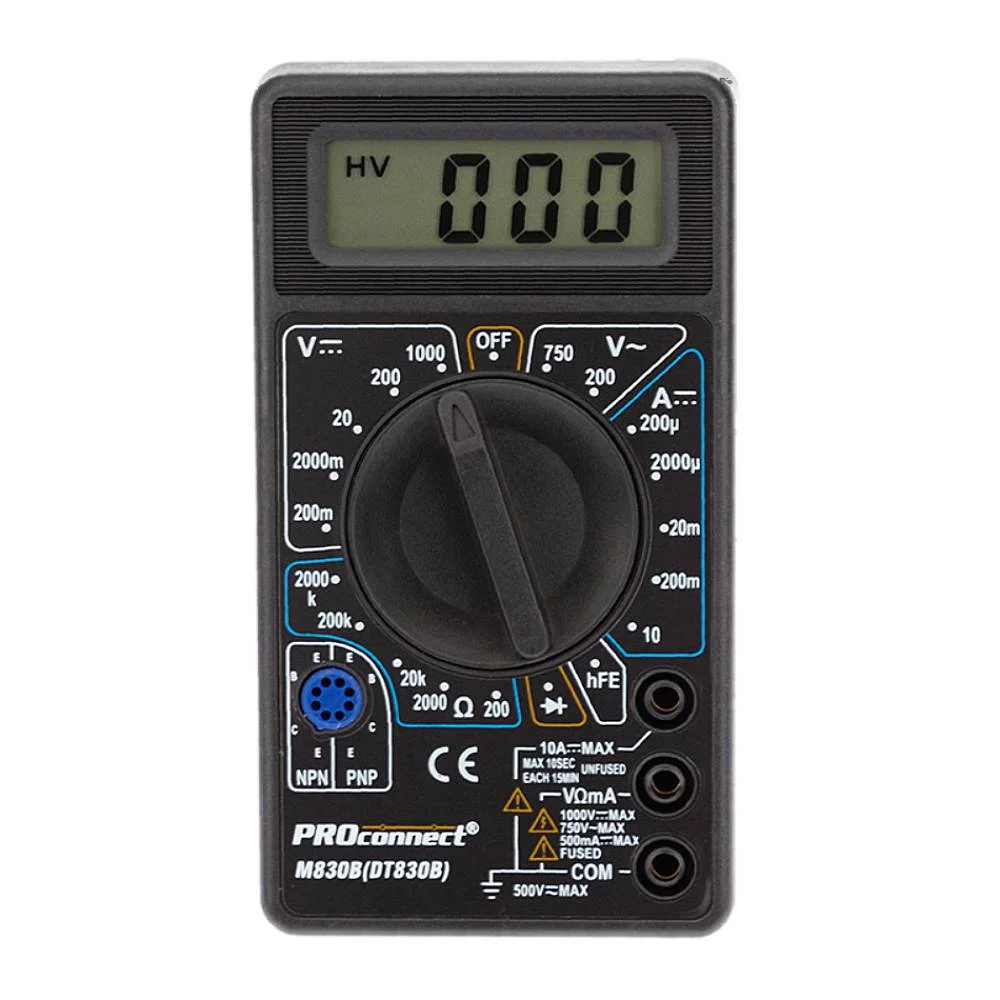 Мультиметр цифровой PROconnect M830B (DT830B)