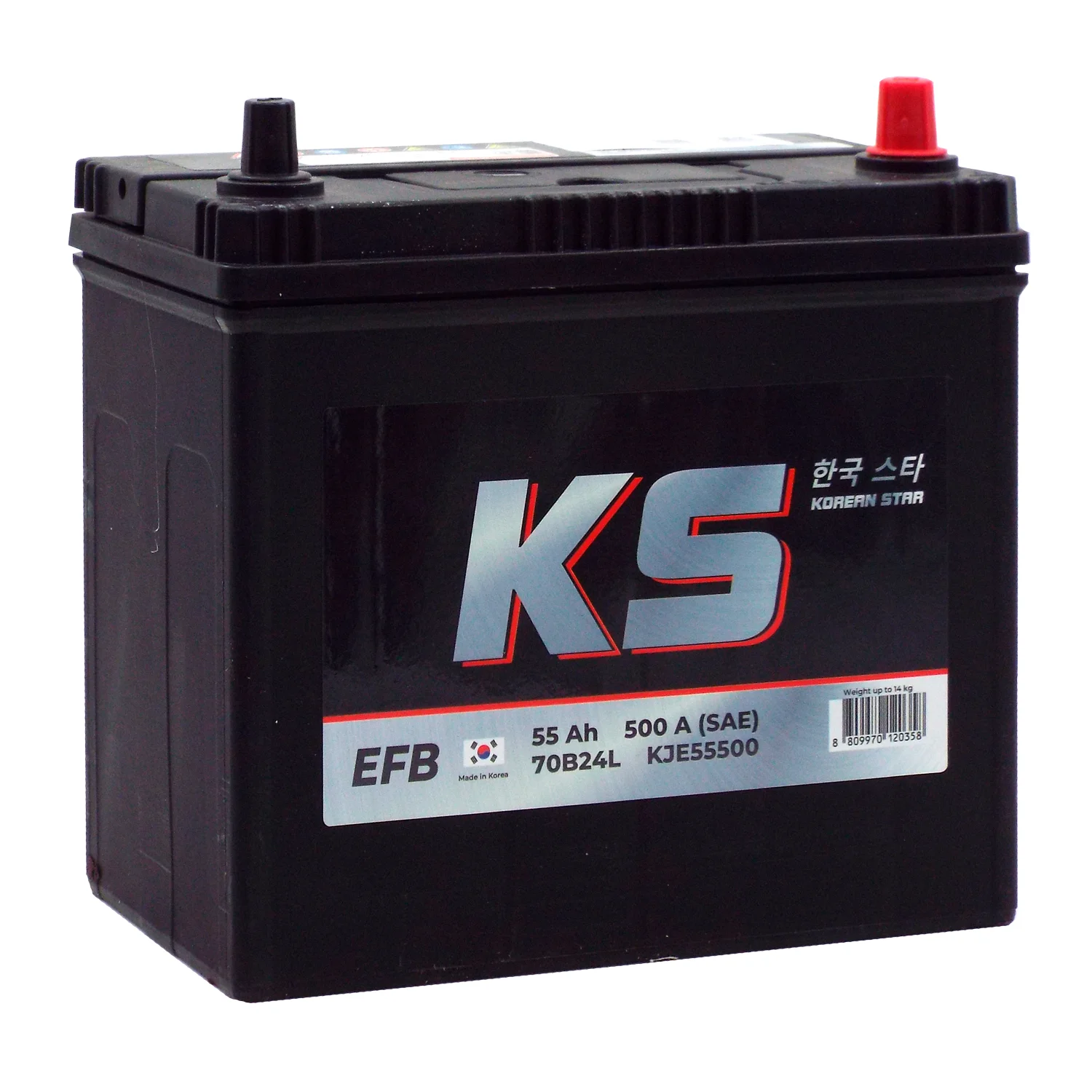 Аккумулятор KS EFB Asia 70B24L 55 Ач о.п. Фото 1