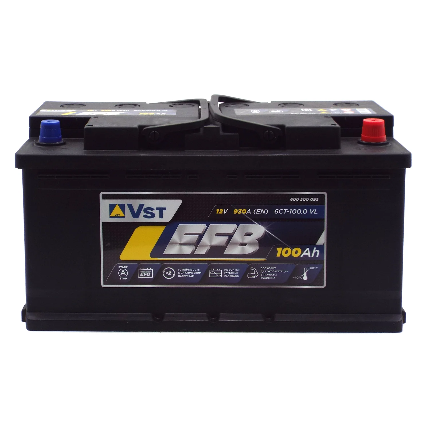 Аккумулятор VST EFB 100 Ач о.п. Фото 1
