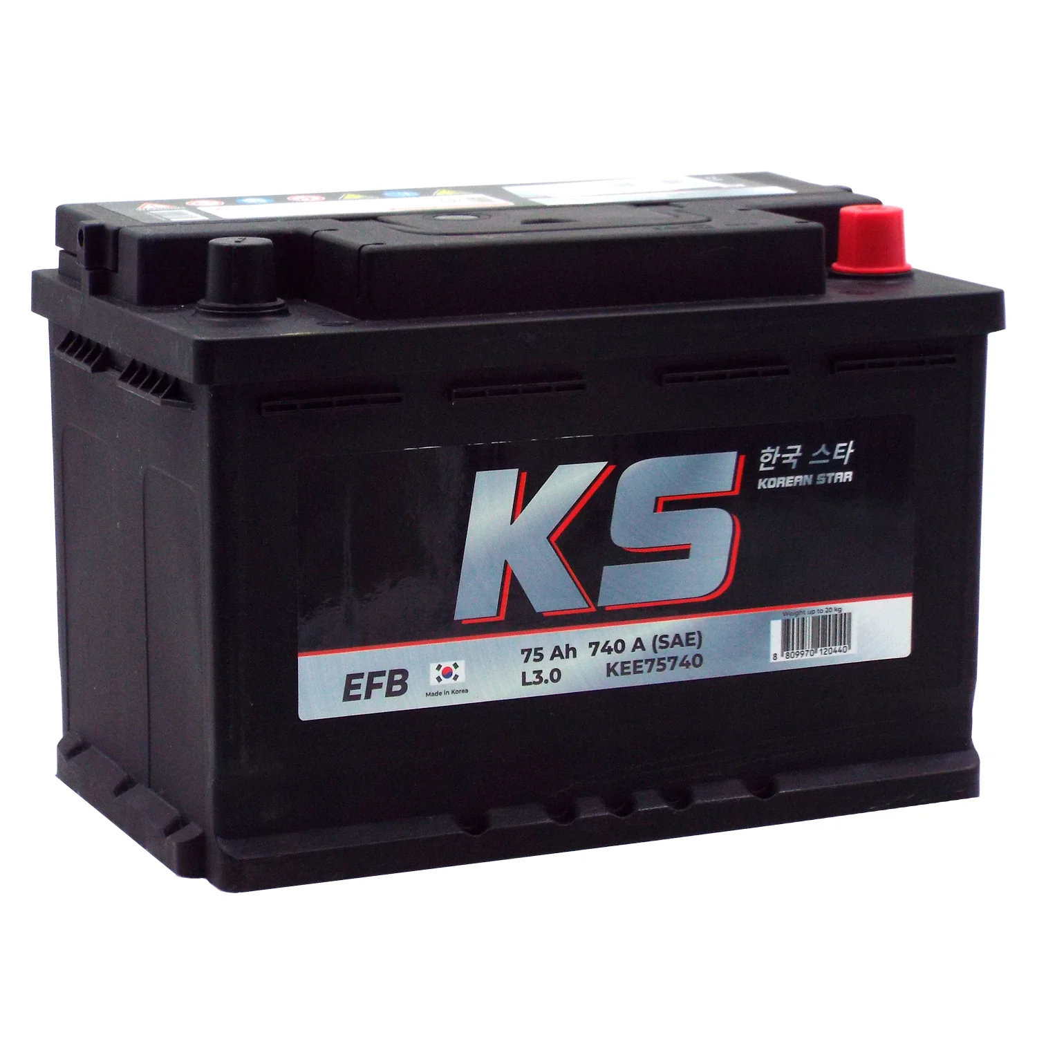 Аккумулятор KS EFB 75 Ач о.п. Фото 1