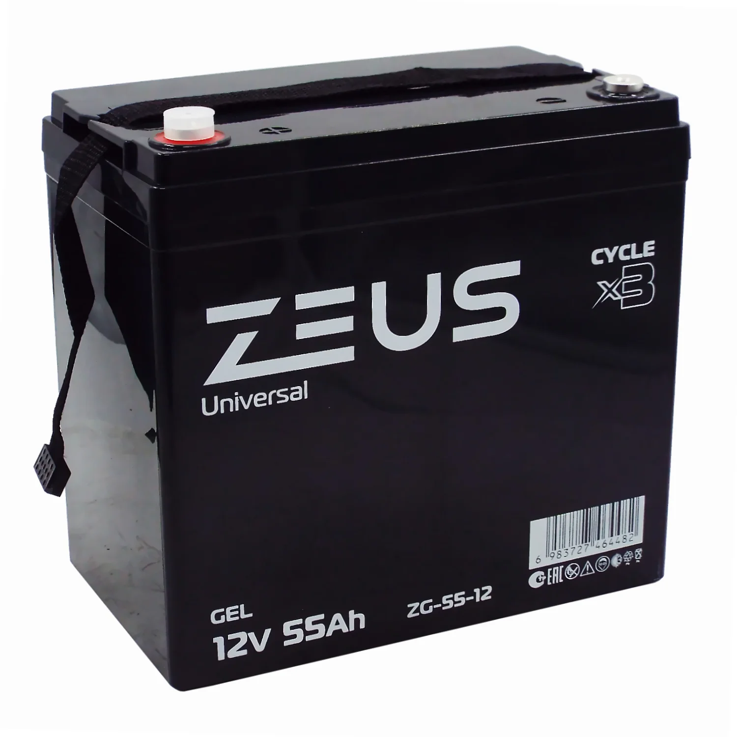Аккумулятор ZEUS ZG-55-12 GEL (12V55Ah) универсальный Фото 1