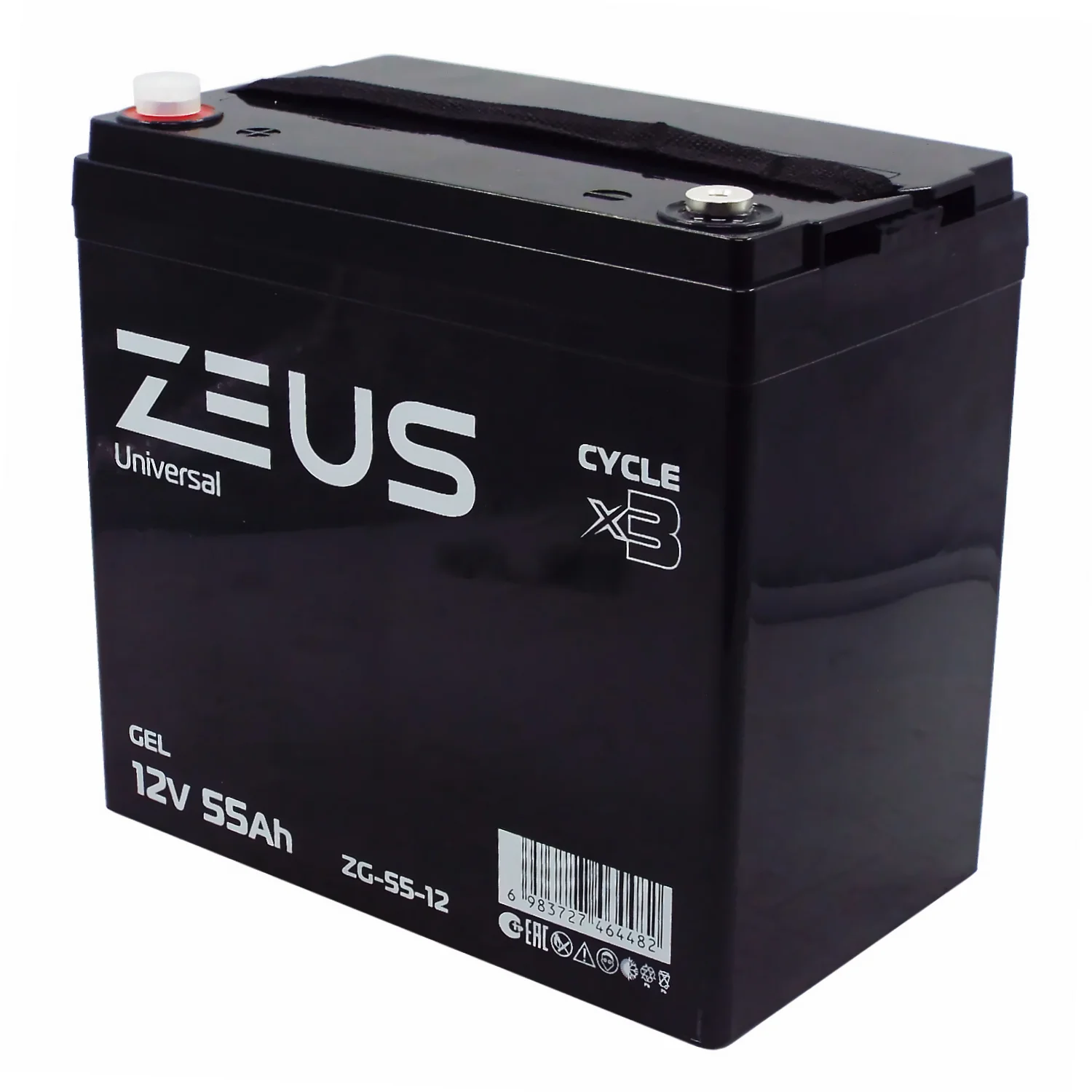 Аккумулятор ZEUS ZG-55-12 GEL (12V55Ah) универсальный Фото 1